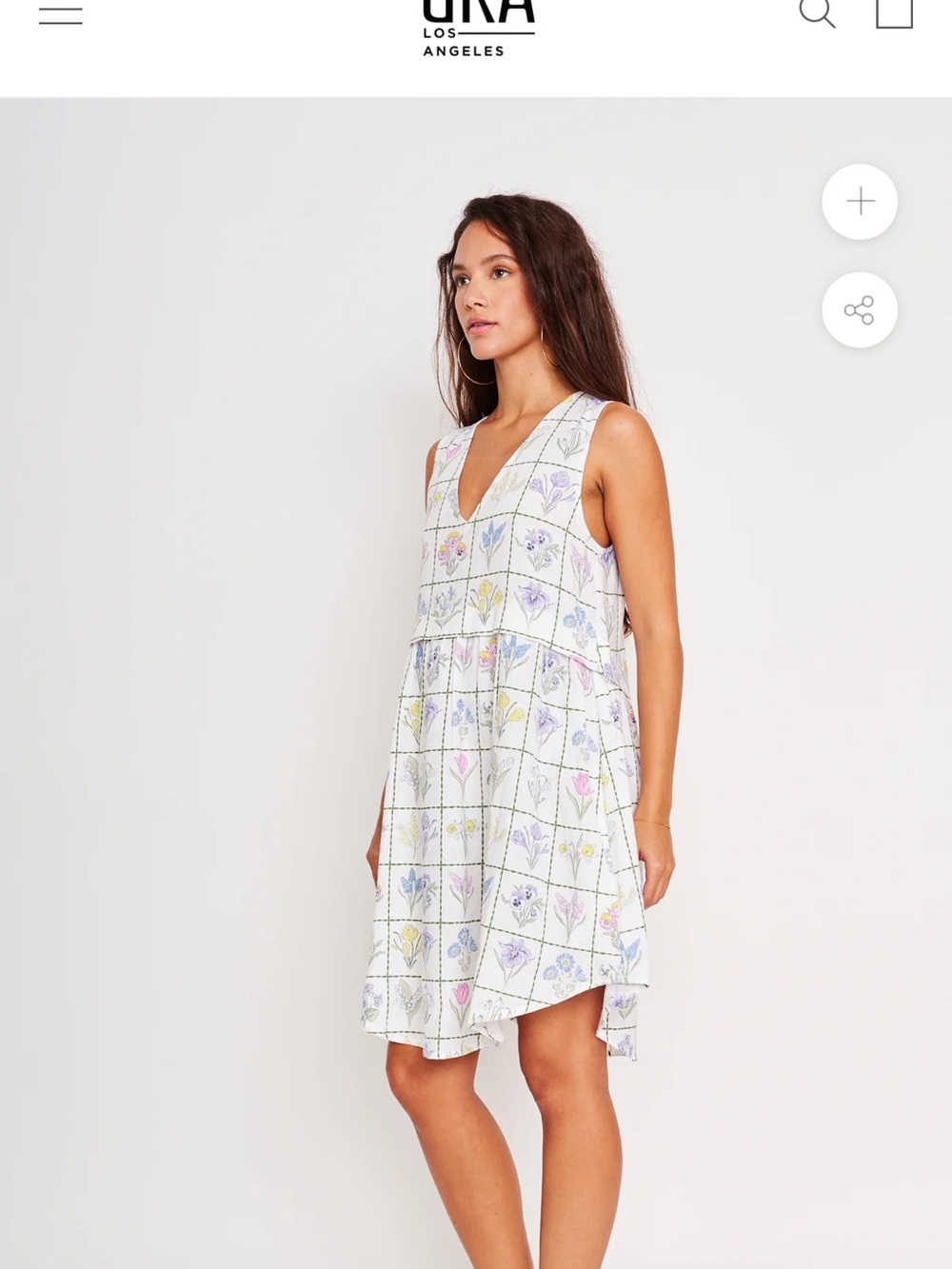 dRA Los Angeles White Flowy Sleeveless V-Neck Alhena Dress (Size Small) - Picture 10 of 10